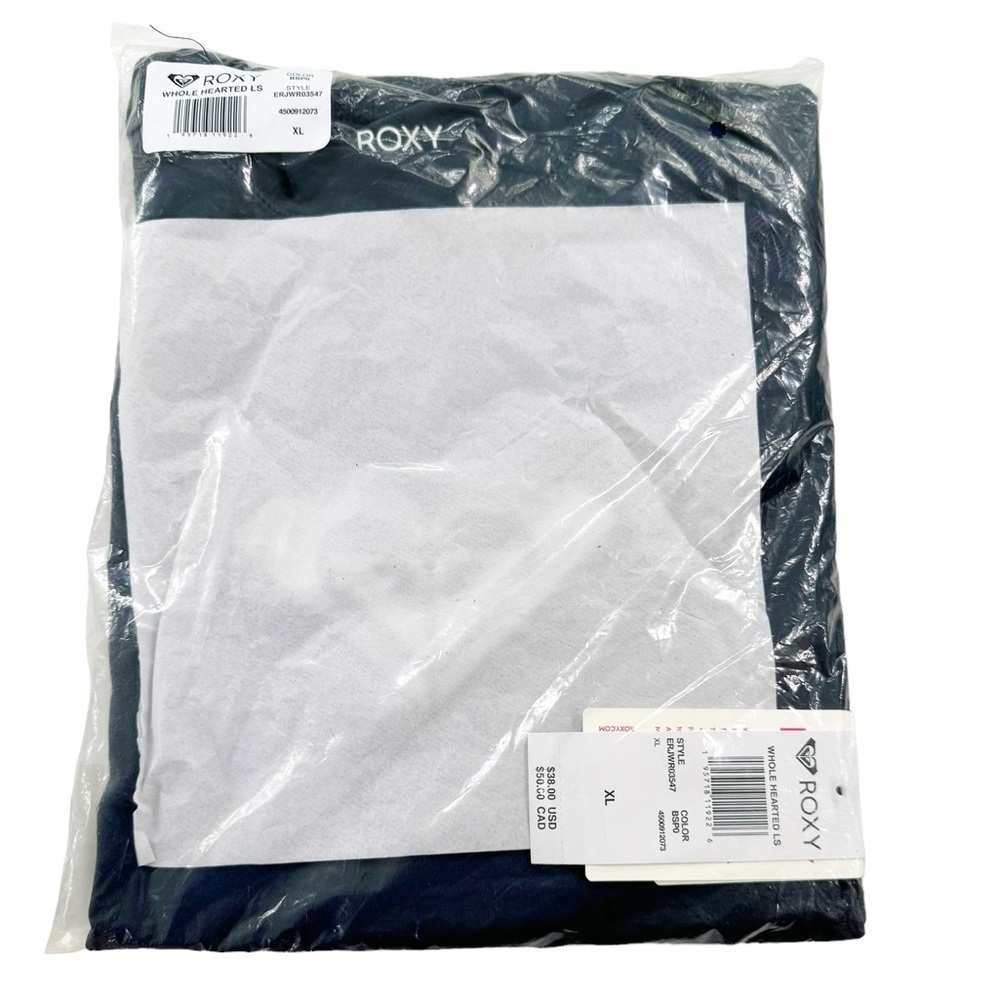 Roxy Whole Hearted Long Sleeve UPF 50 Swim Rashguard Navy Blue Size XL NWT - Picture 12 of 12